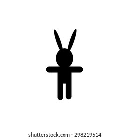 Black icon on white background child