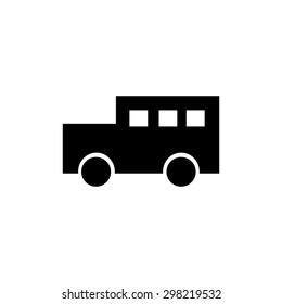 Black icon on white background car