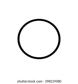 Black icon on white background fitness hoop