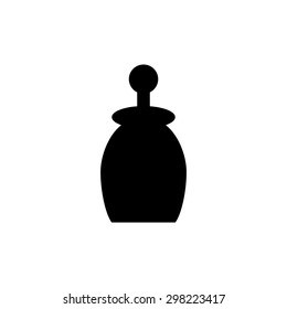 Black icon on white background baby bottle