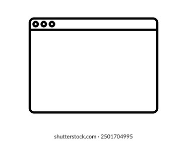 Black icon of an operating system window interface