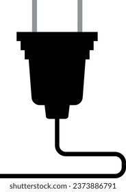 Black icon of outlet plug