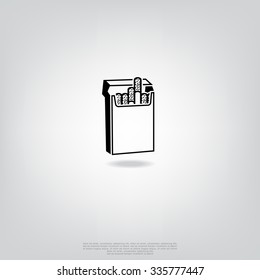 Black icon pack of cigarettes