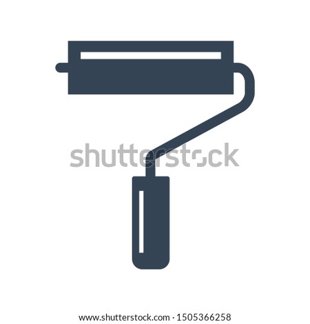black icon paint roller, construction, repair