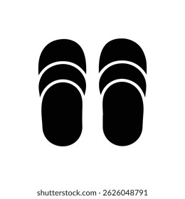 Icono negro de un par de zapatillas colocadas lado a lado