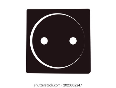 Icono negro de un tapón de fondo blanco.