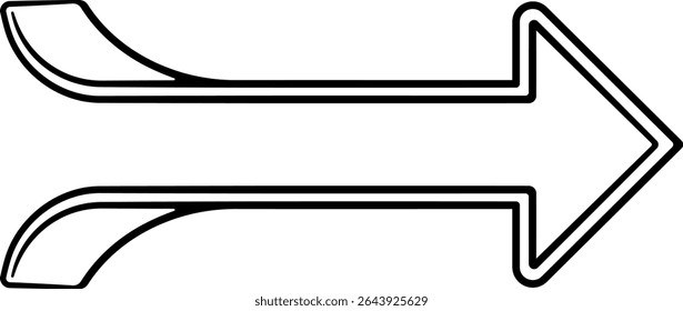 Black icon of a pointer arrow without background. Suitable for user interface design, navigation systems, buttons, and digital instructions.