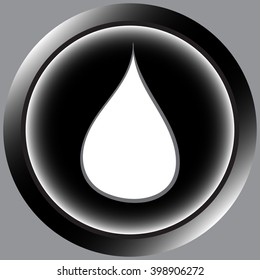 Black icon rain drop