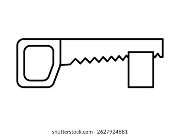 Black icon of saw cutting board