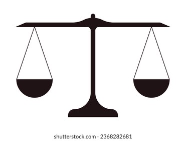 Black icon of a scale on white background.