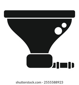 Black icon of a sensor used in smart farming for precise irrigation