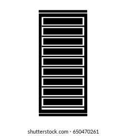 black icon server cartoon