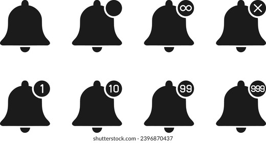 Schwarzes Symbol für die Benachrichtigungsglocke