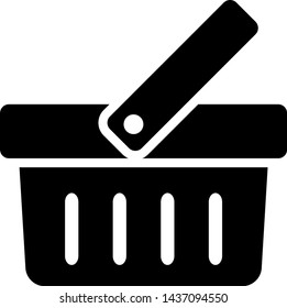 Black icon of a shopping basket.