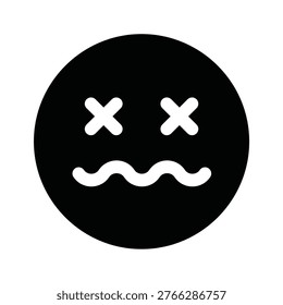 Black icon shows a face with angry eyes and downturned mouth