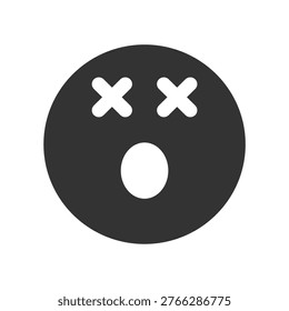 Black icon shows a face with angry eyes and downturned mouth