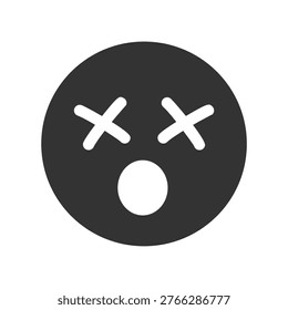 Black icon shows a face with angry eyes and downturned mouth