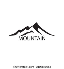 Black icon sign mountain. Vector illustration eps 10.