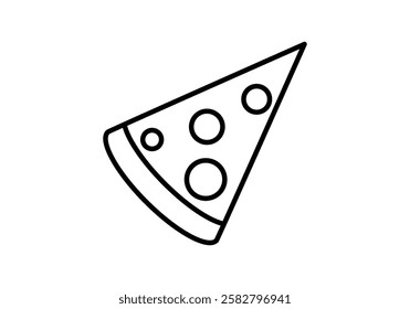 Black icon of slice or portion of pizza