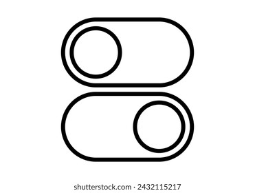 Black icon of slider button to turn on or off.