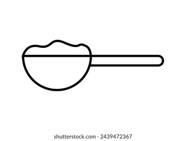 Black icon of spoon for dosing medicine.