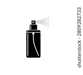 Black icon of spray bottle nozzle