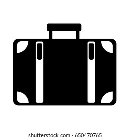 black icon suitcase cartoon