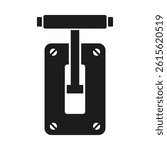 Black icon switch lever for supplying electricity. flat illustration.