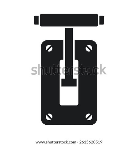 Black icon switch lever for supplying electricity. flat illustration.