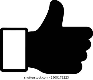 Vector de símbolo de pulgares de icono negro