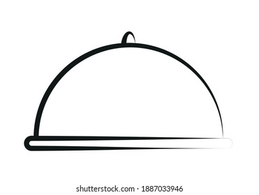 Black icon of tray with lid.
