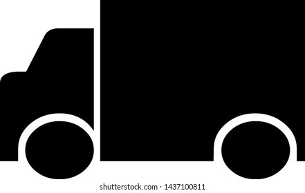 Black icon of a truck.