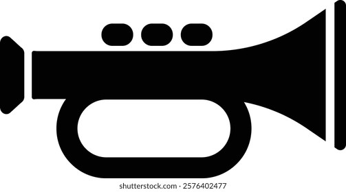 Black icon of the trumpet