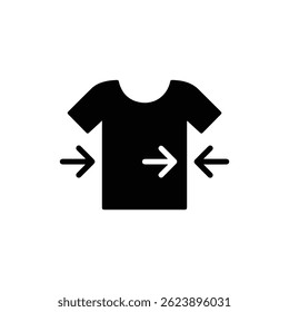 Black Icon of T-shirt with Arrows Indicating Freshness Representing Clean Laundry