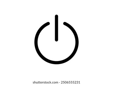 Icono negro para apagar un dispositivo