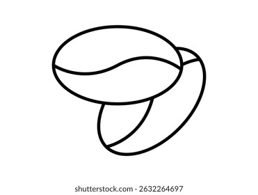 Black icon of two coffee beans