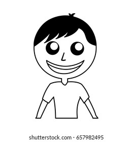 black icon upper body man cartoon
