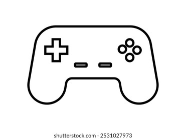 Black icon of a video game console controller or control