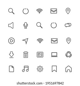 Black icon web vector collection