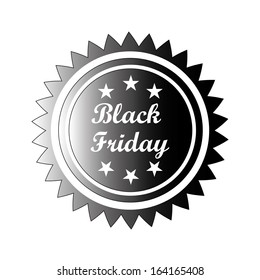 a black icon with white text for black friday