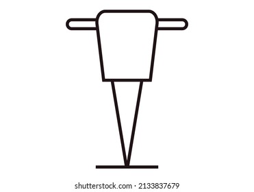 Black icon of a workman's drill.