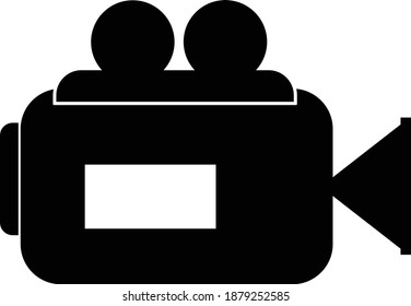 Black iconic video camera video and movie maker camera media camera camera man
