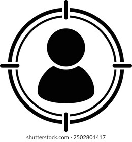 Schwarze Symbole für Kundenziele
