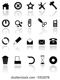 Black icons,  Internet and Office (set3,part4)