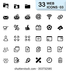 Black icons for mobile apps and web