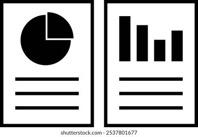 Ícones pretos no documento