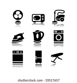 Black icons set 18
