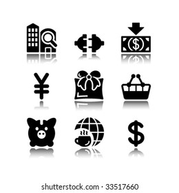 Black icons set 24