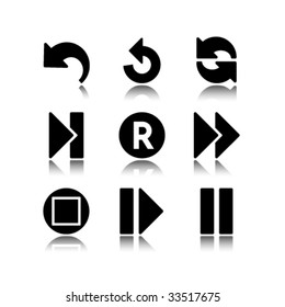 Black icons set 29