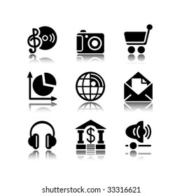 Black icons set 5